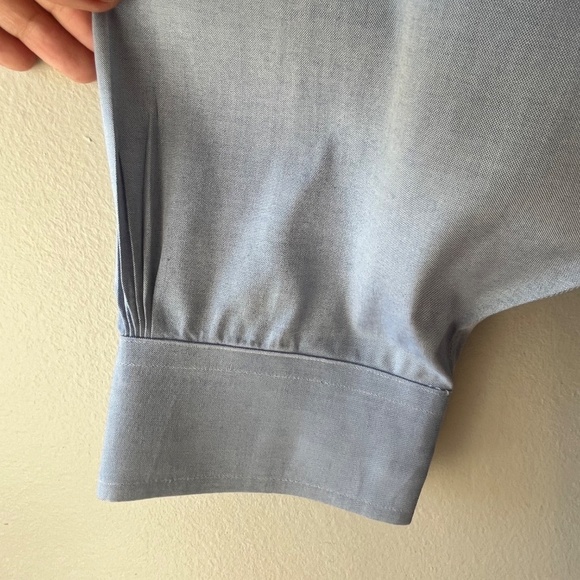 BROOKS BROTHERS Sz 17.5 / 33 Non Iron Friday Shirt Poplin Cotton Light Blue - Picture 4 of 7